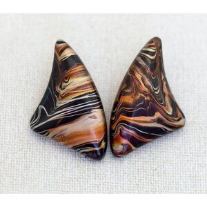 Vintage Abstract Shades Stylish Clip On Earrings - D1